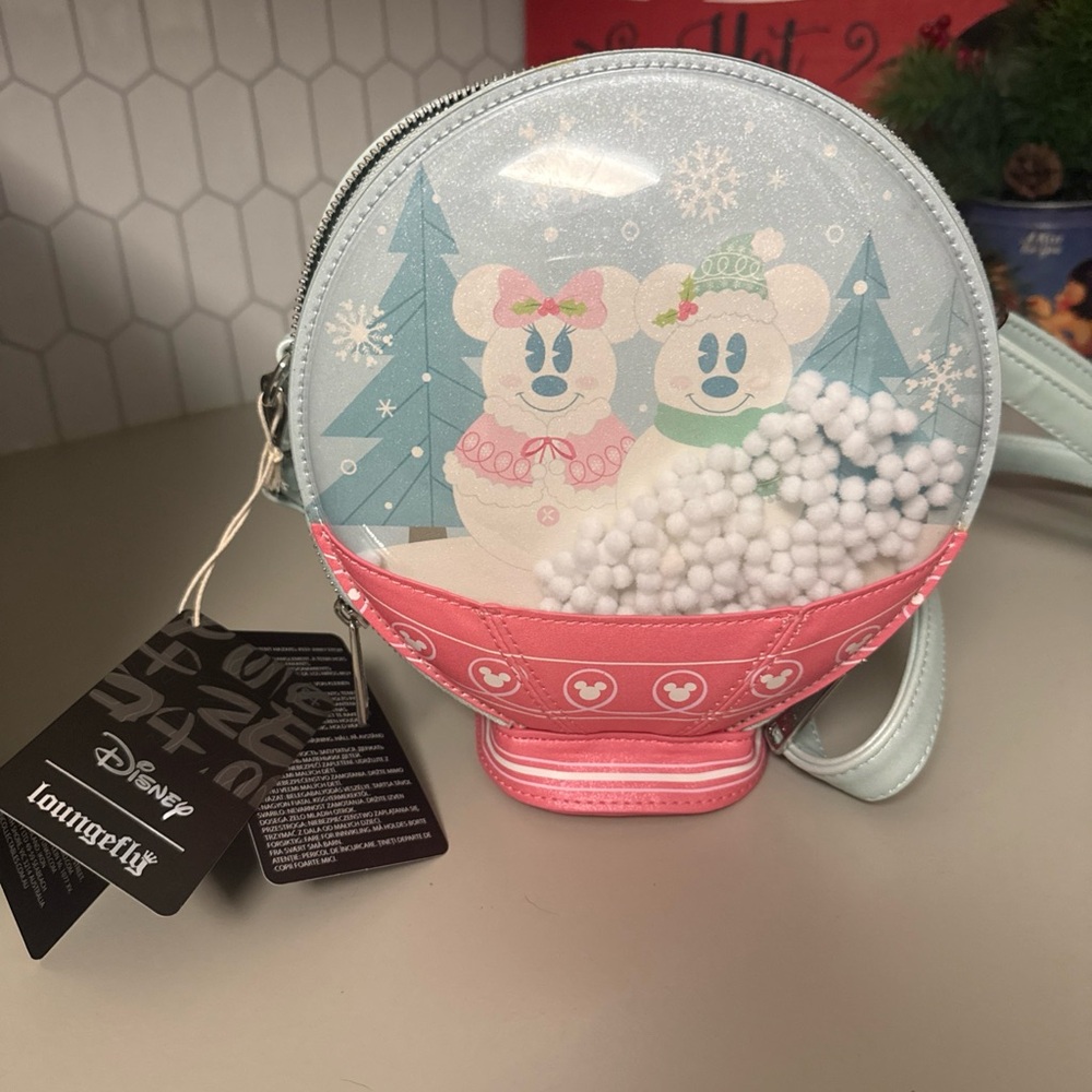 Disney Loungefly Snow Globe Crossbody Bag